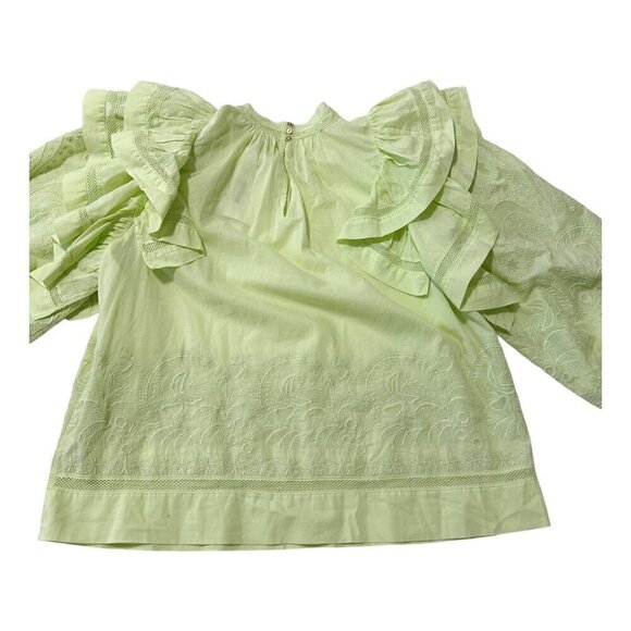 Ulla Johnson Annetta Blouse in Pistachio,  Size 2,  New with tag - Picture 10 of 15